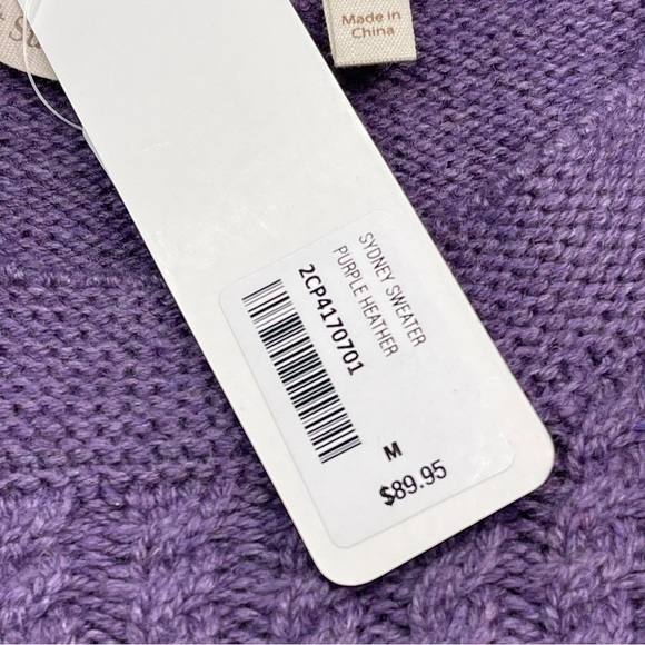Soft Surroundings Sydney Knit Sweater Purple Wool Boho Winter Fall Office New - Picture 15 of 15